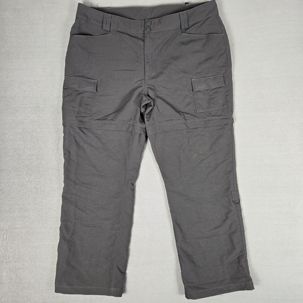 North Face Pants Womens 20 Paramount Porter Convertible Cargo Gray Hiking Zip